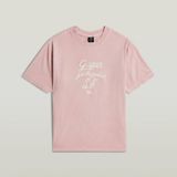 G-Star OVERSIZED R T SS G Dames Top Coton 100% Burnished lilac
