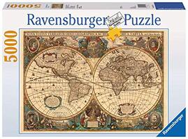 Ravensburger Puzzel Antieke Wereldkaart - Legpuzzel - 5000 Stukjes