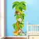 Stickers Kinderen | Muursticker Jungle Dieren, Wanddecoratie Kinderkamer - 145x 60 cm