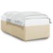 VidaXL Cadre de lit Crème Tissu 100x200 cm