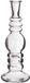 Merkloos Kaarsen kandelaar Florence - glas transparant - helder - D8,5 x H23 cm