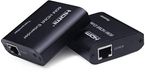 PremiumCord HDMI Extender tot 60 m via patchkabel cat. 5e/6/6a/7, compatibel met Full HD 1080p 60Hz, EDID-instelling, metalen behuizing