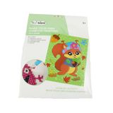Pracht Creatives Hobby 6050-25021 Diamant schilderset, motief eekhoorn, incl. accessoires, afm. ca. 25 x 20 cm, knutselset om te schilderen met glittersteentjes voor kinderen vanaf 5 jaar