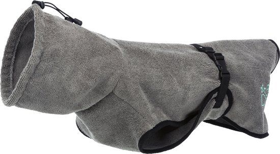 Trixie badjas hond badstof grijs (30 CM)