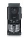 Severin Filterkoffiezetapparaat met glazen kan, individuele maalgraad, 10 kopjes, 1,25L, druppelstop, incl. lepel, permanent filter, reinigingsborstel, automatische uitschakeling, 1000W, zwart, KA