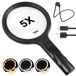 Loupe avec 30 LED, grossissement 5x, rechargeable, avec bras flexible