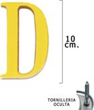 Wolfpack 5320053 letter messing "D", 10 cm, met verborgen schroef (1 blister)