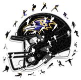 Baltimore Ravens Casque Puzzle en Bois 500 Pièces Grand Format Durable