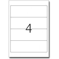 HERMA Special - Papier - mat - permanent zelf-klevend - geel - 192 x 61 mm 80 etiket(ten) (20 vel(len) x 4 ondoorzichtige mapetiketten