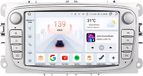 Happiq S-serie autoradio Android avec Bluetooth, CarPlay et navigation pour Ford Focus, S-Max, Mondeo, Galaxy, C-Max, Kuga - 7 pouces - 4Go 32Go