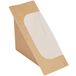 50 Thepack 50 stuks - sandwichboxen driehoekig, dubbelzijdig + zelfklevend raam 220 G/M2 + Opp 12,4 x 12,4 x 7,5 cm natuur nano-micro golfkarton