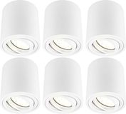 Ledvion - 6X LED Opbouwspot - Dimbaar - 5W - 2700K - Wit