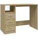 Bureau Table De Travail Table D'Écriture Avec Tiroirs Chêne Sonoma 102x50x76 cm Bois d'ingénierie