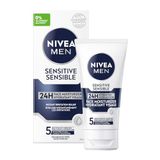 Nivea For Men Sensitive vochtinbrengende crème, extra zacht, gevoelige huid, 75 ml