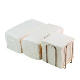 Verpakking Hostelnovo Verpakking met 300 witte cocktailservetten van papier + servettenhouder van roestvrij staal, microstip-textuur, dik en absorberend, 10 x 10 cm, opgevouwen