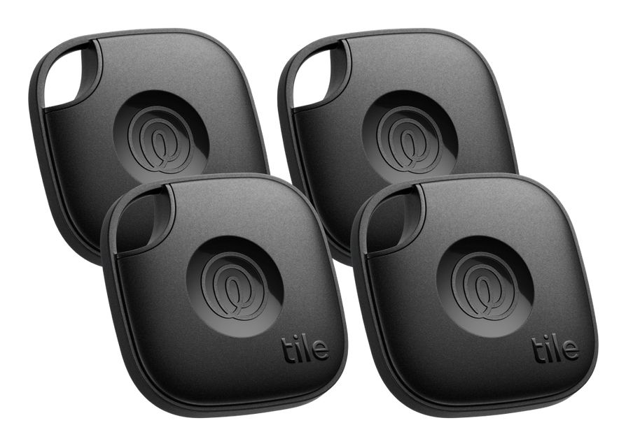 Tile Mate (2024) Bluetooth Tracker - Black - 4 Pack