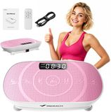 MERACH Mini Trilplaat pour Perte de Poids - Rose - 10 Niveaux - Bluetooth - Compact - Écran LED - Télécommande - 150 kg