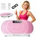 MERACH Mini Trilplaat pour Perte de Poids - Rose - 10 Niveaux - Bluetooth - Compact - Écran LED - Télécommande - 150 kg