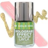 Layla Cosmetics Hologram Effect nagellak - gold idol, per stuk verpakt (1 x 0,01 l)