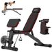 Banc de musculation - Pliable - 7 positions de dossier - Charge maximale 453 kg