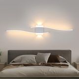 Comely 27W 3000LM Binnen LED Wandlamp, Witte Moderne LED Wandlampen, Binnenmuurlamp Warm Wit 3000K voor Slaapkamer, Woonkamer, Gang, Trap