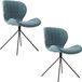 Zuiver OMG Eetkamerstoelen Blauw - Set van 2
