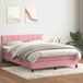 Maison Exclusive - Sommier à lattes de lit avec matelas rose 140x220 cm velours