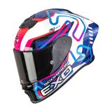 Scorpion EXO-R1 Evo II Air Cornering Integraalhelm, weiß/pink/blau, XS (53/54)