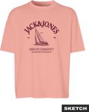 JACK & JONES Jornantucket Graphic Tee SS CN FST Homme T-shirt S Peach Melba