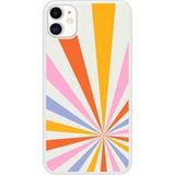 Apple Bedrukt siliconen hoesje compatibel met iPhone 11 Circle rainbow