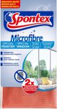 Spontex Microfibre Fenstertuch – Microvezeldoek voor ramen en gladde oppervlakken – Strepenvrij schoonmaken