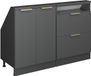 Vicco Rion Meuble d'angle pour mur incliné – Set de 2 Anthracite-or