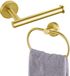 Ibenzoa Set d'accessoires de salle de bain dorés avec anneau porte-serviettes ovale et porte-rouleau