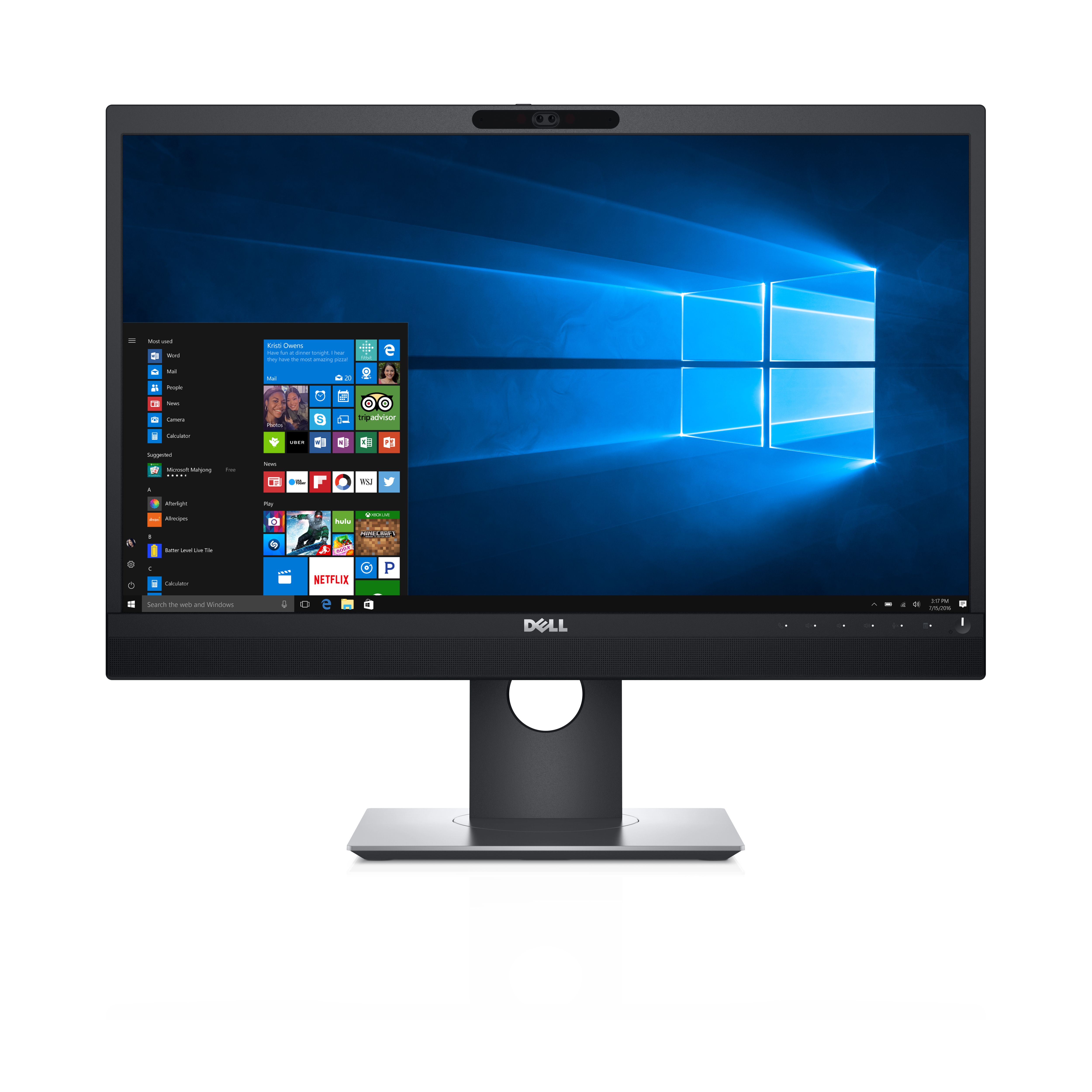 DELL P2418HZM - 24" Full HD Monitor - IPS - Webcam - USB Hub