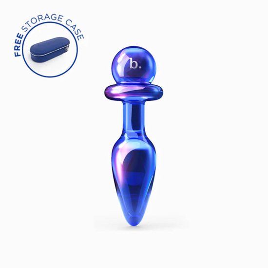 Biird Glazen anale plug Anii Blauw