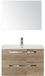 BES LED Seville Badmeubelset 80 cm - Natuur Eiken - Keramische Wastafel Wit Enjoy met Spiegel