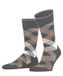Burlington Heren Sokken Newcastle M So wol gedessineerd 1 paar, Grijs Dark Grey 3073, 40-46