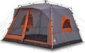 vidaXL Gezinstent - 1 persoons - grijs/oranje - Polyester
