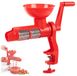 KADAX Handmatige tomatenpers, puree-molen van roestvrij staal en kunststof, tomatensapcentrifuge, puree-machine met handkruk, trechter, pureezeef, tafelklem