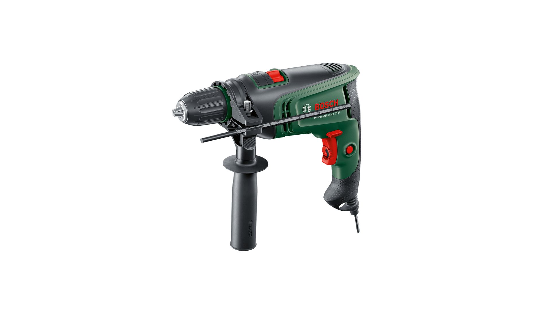 Bosch UniversalImpact 730 Boormachine - 3200 RPM, 2,1 kg - Zwart/Groen