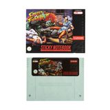 Street Fighter A5 Cahier – Carnet premium avec 9 notes adhésives, autocollants et couverture de cartouche