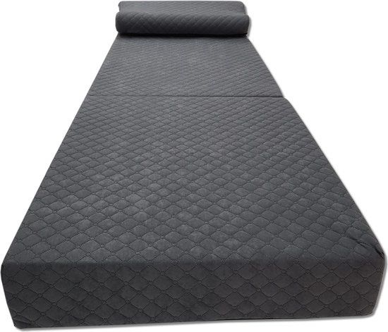 Viking Choice Luxe logeermatras met hoofdkussen - grafiet - 200x70x15 cm