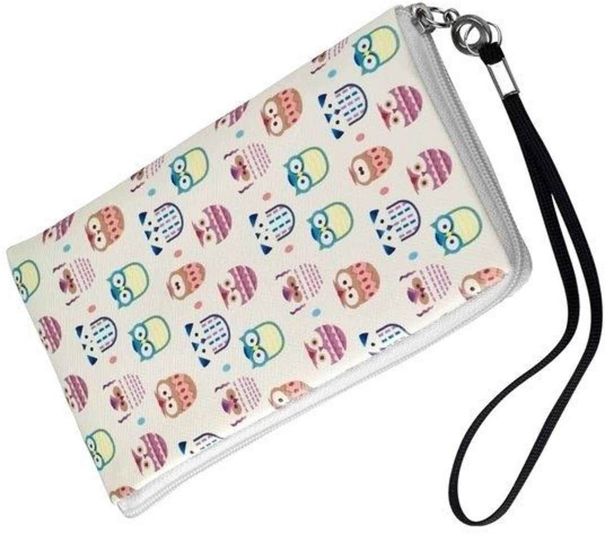 LELYCASE Uil design wit portemonnee etui tasje XL hoesje - 8718709439046