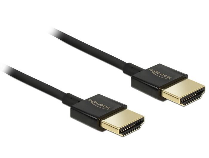 Delock HDMI Cable - 0.5m - Black