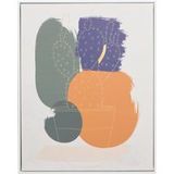 Giftdecor - Afbeelding in witte lijst SOLARA met cirkelmotief, 40 x 70 cm