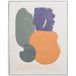 Giftdecor - Afbeelding in witte lijst SOLARA met cirkelmotief, 40 x 70 cm
