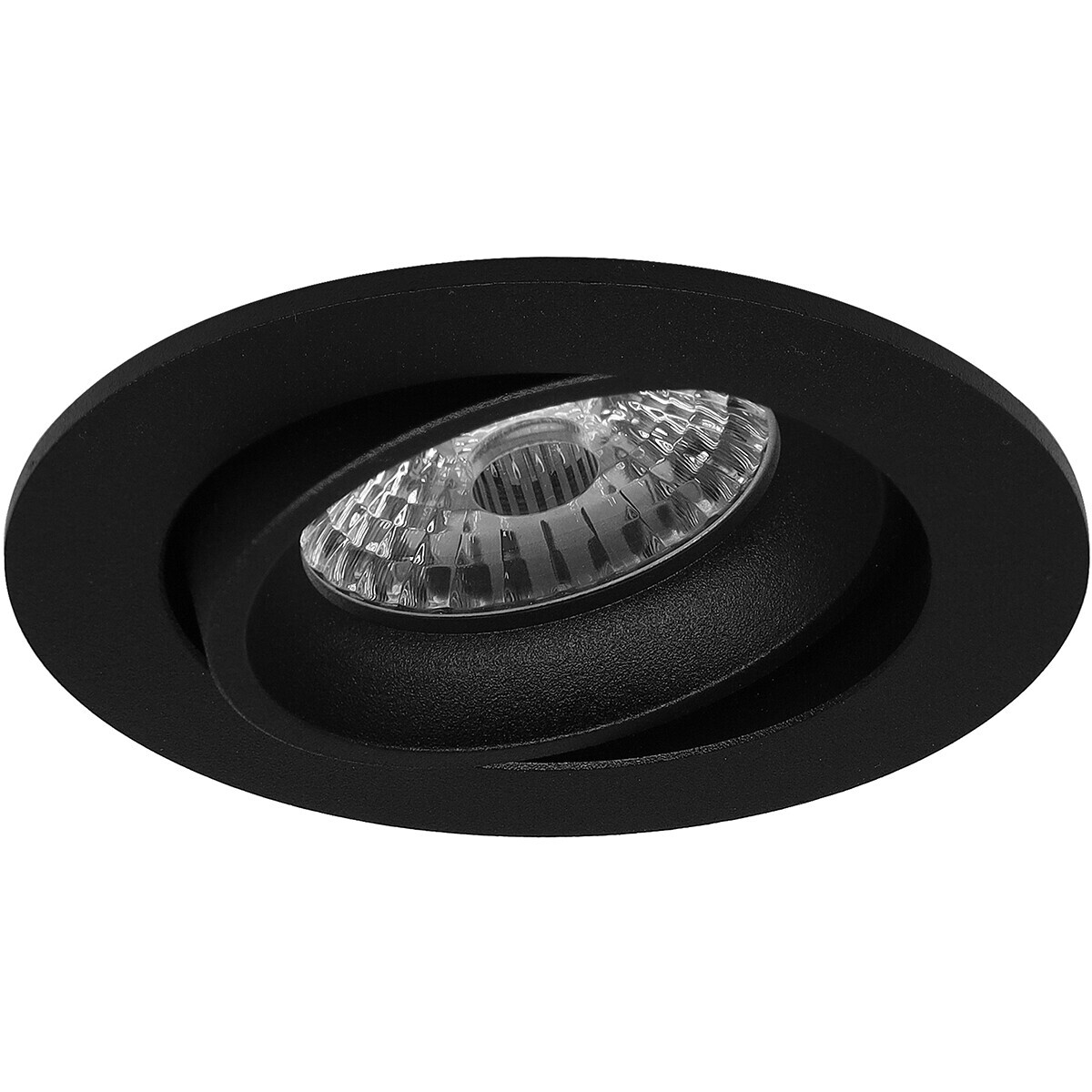 BES LED Spot Armatuur GU10 - Pragmi Delton Pro - Inbouw Rond - Mat Zwart - Aluminium - Kantelbaar - Ã˜82mm