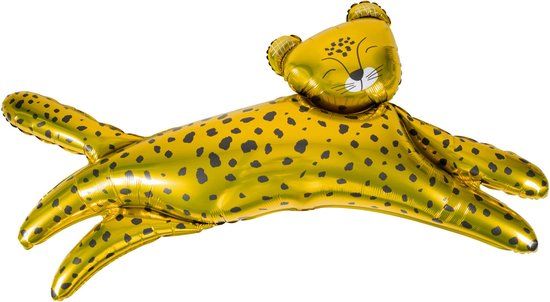 Folat Folieballon Luipaard Goud 124 x 63 cm
