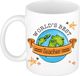 Bellatio Decorations Cadeau koffie/thee mok voor leraar - beste leraar - oranje - 300 ml