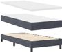 vidaXL Boxspringbed met hoofdeinde Donkergrijs 90 x 190 cm Fluweel